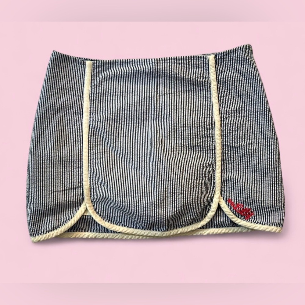 Lilly Pulitzer Blue White Seersucker Preppy Tennis Style Skort Size 4